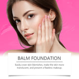 Moisturizing Balm Foundation - Lightweight Texture, Long-Lasting Natural Coverage(Dark skin tone) - Front View