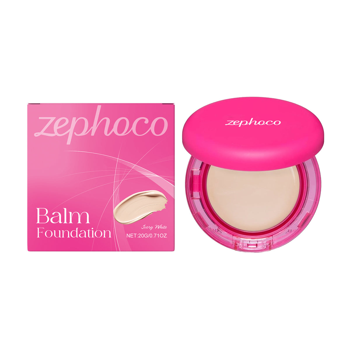 Moisturizing Balm Foundation - Lightweight Texture, Long-Lasting Natural Coverage(Ivory color)