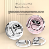 Open-Ear Conduction TWS Earbuds - Bluetooth 5.5, HIFI Sound, LED Display(black) - Side View