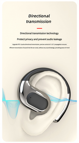 Open-Ear Conduction TWS Earbuds - Bluetooth 5.5, HIFI Sound, LED Display(black) - Close-Up Angle