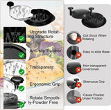 Upgraded Meat Shredder Tool - Rotating Chicken & Pork Puller with Anti-Slip Base & Ergonomic Grips(black) - Front View