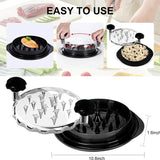 Upgraded Meat Shredder Tool - Rotating Chicken & Pork Puller with Anti-Slip Base & Ergonomic Grips(black) - Side View