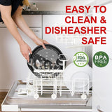 Upgraded Meat Shredder Tool - Rotating Chicken & Pork Puller with Anti-Slip Base & Ergonomic Grips(black) - Top-Down View