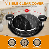 Upgraded Meat Shredder Tool - Rotating Chicken & Pork Puller with Anti-Slip Base & Ergonomic Grips(black) - 45-Degree Angle