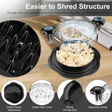 Upgraded Meat Shredder Tool - Rotating Chicken & Pork Puller with Anti-Slip Base & Ergonomic Grips(black) - Low Angle