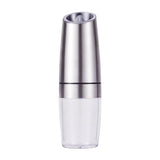 Gravity Electric Salt & Pepper Grinder Set - Adjustable Coarseness, LED Light, Battery Operated(silver)