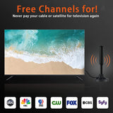 HD 4K Digital TV Antenna - 22dB High Gain, Long Range Reception with 5m Cable & IEC Connector - Side View