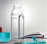 2pc 2-in-1 Water Bottle with 7-Day Pill Organizer - 600ml BPA-Free, Portable & Leakproof(black) - Top-Down View