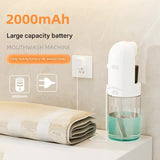 Smart Automatic Mouthwash Dispenser - 4 Adjustable Levels, LED Display, 2000mAh Battery & Magnetic Cups(black) - Top-Down View