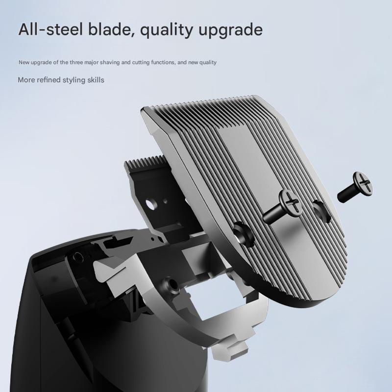 Professional 2-in-1 Cordless Hair Clipper & Trimmer Kit with LED Display & 5-Speed Fine Tuning(Gold)