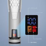 Professional 2-in-1 Cordless Hair Clipper & Trimmer Kit with LED Display & 5-Speed Fine Tuning(Gold) - Side View