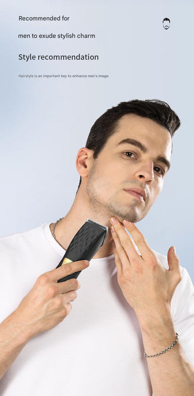 Professional 2-in-1 Cordless Hair Clipper & Trimmer Kit with LED Display & 5-Speed Fine Tuning(Gold)