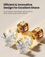 Dual-Head Electric Lint Remover - USB-C Rechargeable, LED Display, 7-Size Honeycomb Mesh(Yellow)