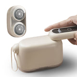 Compact Electric Lint Remover with LED Display & Dual Head - USB Rechargeable(Dark green) - 45-Degree Angle