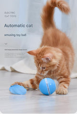 Smart USB Rechargeable Pet Interactive Rolling Ball(Blue) - Top-Down View