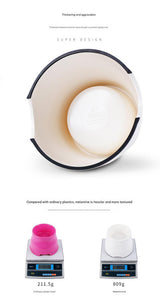 Elevated Pet Feeding Bowl with Stainless Steel Inner - Promotes Healthy Digestion & Reduces Neck Strain(White) - Rear View