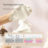 Electric Foaming Cleanser Maker - Rechargeable, Dense Foam for Deep Cleansing(Cream White) - Front View