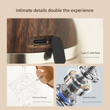 Electric Foaming Cleanser Maker - Rechargeable, Dense Foam for Deep Cleansing(Elegant Black) - Front View