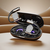 Open-Ear TWS Wireless Earbuds with HIFI Sound & LED Display - Dolby Surround(black)
