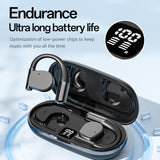 Open-Ear TWS Wireless Earbuds with HIFI Sound & LED Display - Dolby Surround(black) - Front View