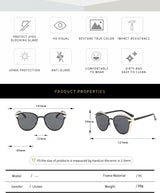 2-pcs Blue Elegant Women's Cat Eye Sunglasses - Anti-Glare, Lightweight Frame