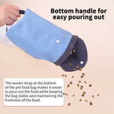 2-pcs Red Portable Pet Food Storage Bag - Roll Top Treat Pouch for Travel & Walks - Front View