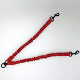 Red Pet Double-Ended Rope + 1.5M Leash - Easy to walk two dogs, tangle-free design - Front View