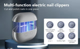 Black Multi-Function Electric Nail File - Built-in Storage Space, LED Light, Quiet Operation - Side View