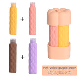 Light pink suit Silicone Travel Bottles Set (4 Pack, 60ml) - Leakproof Refillable & Squeezable