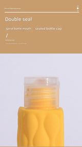 Light pink suit Silicone Travel Bottles Set (4 Pack, 60ml) - Leakproof Refillable & Squeezable