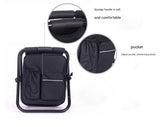 Blue Insulated Cooler Backpack Chair - Foldable Stool for Picnics & BBQ
