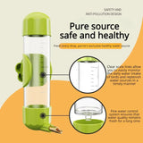 Green Automatic Bird Water Feeder Bottle (200ml) - Leakproof No-Drip Dispenser for Parrots - Front View
