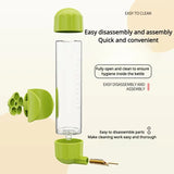 Green Automatic Bird Water Feeder Bottle (200ml) - Leakproof No-Drip Dispenser for Parrots - Top-Down View