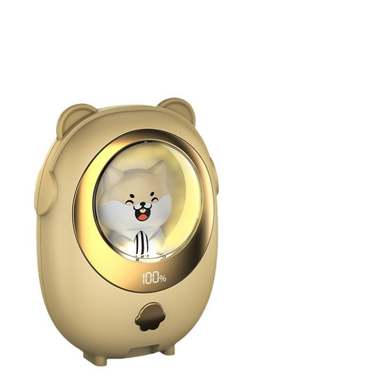 Beige Cute Pet Rechargeable Hand Warmer - Portable USB Electric Pocket Heater
