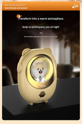 Beige Cute Pet Rechargeable Hand Warmer - Portable USB Electric Pocket Heater - Front View