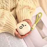 Green Cute Block Hand Warmer - Fast Heating Portable Electric Warmer with Lanyard - Front View