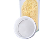 Modern stainless steel square spice revolving rack with 16 (88 ml each) empty glass jars - Close-Up Angle