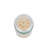 Modern stainless steel square spice revolving rack with 16 (88 ml each) empty glass jars - Low Angle