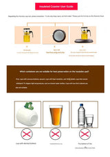 USB Cup Heater - White Porcelain Electric Beverage Heater for Desk, Office and Home - Top-Down View