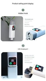 (100 lights warm white at 10 meters) Camping tent light kit - rechargeable power bank, spool light string, remote control - 45-Degree Angle