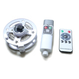 (Rugby 10m 50 lights warm white) Camping tent light kit - rechargeable power supply, spool light string, remote control - Front View