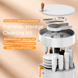 White 20-in-1 Electronics Cleaning Kit - Keyboard, Earphone, Camera, Laptop Cleaner Set - Top-Down View