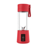 Red Portable Blender USB Rechargeable - Personal Size Smoothie Maker On The Go
