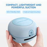 Pink Cordless Tabletop Crumb Sweeper - USB Rechargeable Mini Vacuum for Desk