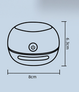 White Cordless Tabletop Crumb Sweeper - USB Rechargeable Mini Vacuum for Desk - Close-Up Angle