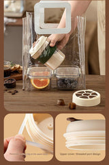 2-in-1 Ice Cube Maker Tumbler - Portable Cup with Integrated Silicone Ice Tray & Lid (1 cup + 1 ice tray) - Rear View
