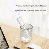 Red 2 in 1 Cool Mist Humidifier and Facial Moisturizer - USB Rechargeable Portable Nano Sprayer - Side View