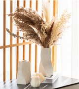 White Abstract Twisted Ceramic Vase - Artistic Minimalist Flower Holder for Home Decor (20x10x10cm) - 45-Degree Angle