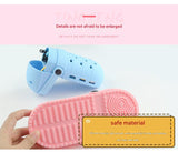 2 - pcs Purple Cute Clog-Shaped Pen Holder for Desk Organization - Side View