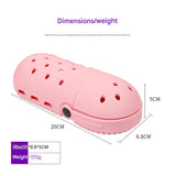 2 - pcs Blue Cute Clog-Shaped Pen Holder for Desk Organization - Front View